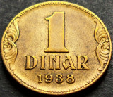 Cumpara ieftin Moneda istorica 1 DINAR - YUGOSLAVIA, anul 1938 *cod 691 B = excelenta, Europa