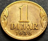 Cumpara ieftin Moneda istorica 1 DINAR - YUGOSLAVIA, anul 1938 *cod 691 B = excelenta