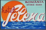 Romania anii 70-80 - Vigneta de bagaje Hotel SELENA din Eforie Nord, ONT Carpati, eticheta hoteliera, promovare turistica