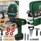 Set scule de joaca pentru copii, cu rucsac verde special, LeanToys, 4848