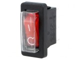 Comutator Rocker ON-OFF 16A 250VAC Lumină Roșie Neon
