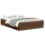Cumpara ieftin Cadru de pat dublu, stejar maro, 135x190 cm
