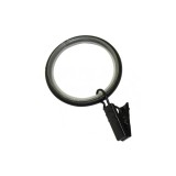 Cumpara ieftin Inel metalic cu clema de agatat pentru perdele, draperii, diametru 22 mm - Negru