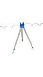 trepied pescuit din aluminiu prevazut cu carlig pentru 4/5 posturi reglabil pe inaltime 50/80 cm
