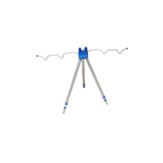 trepied pescuit din aluminiu prevazut cu carlig pentru 4/5 posturi reglabil pe inaltime 50/80 cm