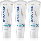 Cumpara ieftin Sensodyne Rapid Whitening pasta de dinti pentru albire pentru dinti sensibili 3x75 ml