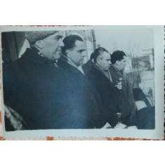 Fotografie, personalitati ale vremii, la un miting in Bulgaria, 1946