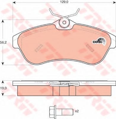 Set placute frana,frana disc CITROEN C2 ENTERPRISE (2009 - 2016) TRW GDB1496 foto