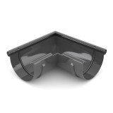 Colțar Jgheab Grafit 90&deg; Exterior, Sistem 125