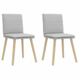 Cumpara ieftin Scaune de sufragerie 2 buc tesatura gri nor