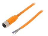 Cablu Conectare Lumberg Automation M12 4 PIN 2m IP67 PVC Portocaliu RKTS
