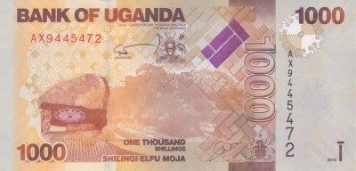 Bancnota Uganda 1.000 Shilingi 2010 - P49 UNC foto