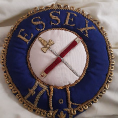 ESSEX MARE PROVINCIALĂ Masonic Marii Loji Unite din Anglia,tesatura AUR/ARGINT