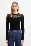 Morgan pulover culoarea negru, light, MAMDO