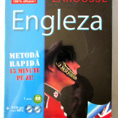 "LAROUSSE Engleza - Metoda rapida 15 minute pe zi!", Carte + 2 CD-uri, 2017