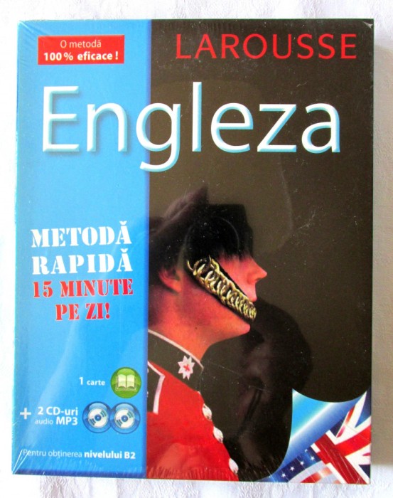 &quot;LAROUSSE Engleza - Metoda rapida 15 minute pe zi!&quot;, Carte + 2 CD-uri, 2017