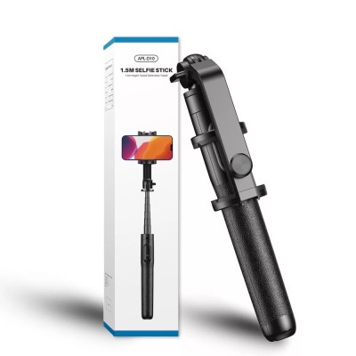 Selfie Stick 3 in 1 Apexel APL-D10, telecomanda Bluetooth, lungime 1.5 metri foto