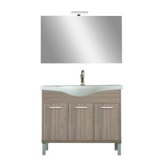 Nerva Prime 105 &ndash; set complet de mobilier pentru baie, stejar Rauna