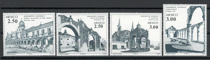 Mexic 1980 MNH - Arhitectura coloniala, nestampilat