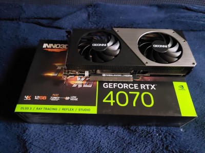 Placa video Inno3D GeForce RTX 4070 TWIN X2, 12GB GDDR6X, 192-bit (garantie eMAG 2027) foto
