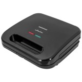 Sandwich maker Daewoo, 3 in 1, 800 W, capacitate 4 sandwich-uri, Negru