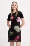 Desigual rochie HAMBURGO culoarea negru, mini, evazată, 25SWVK14