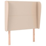 Cumpara ieftin Tablie pat cu aripioare cappuccino 93x23x118/128 cm piele eco