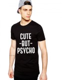 Tricou negru barbati - Cute but PSYCHO - L