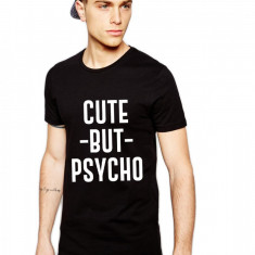 Tricou negru barbati - Cute but PSYCHO - S