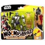 STAR WARS MIX MASHERS DELUXE SET FIGURINA MANDALORIAN AND GROGU 12CM SI, Hasbro