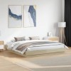 VidaXL Cadru de pat cu lumini LED, stejar sonoma, 180x200 cm 3209774