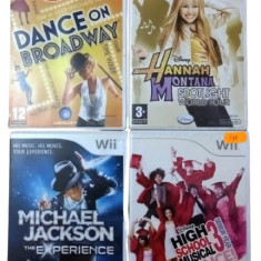 Joc Nintendo Wii Dance on Broadway + Hannah Montana + Michael Jackson Experience + High School Musical 3