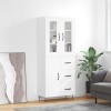 VidaXL Dulap &icirc;nalt, alb, 69,5x34x180 cm, lemn compozit 3198497