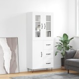 vidaXL Dulap &icirc;nalt, alb, 69,5x34x180 cm, lemn compozit