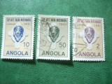 Serie Angola portugheza 1952 - Arta Misionara , 3 val. stampilate