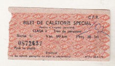 bnk div CFR Bilet de calatorie special
