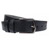 Curea batal barbati, eleganta pentru costum, din piele naturala, Negru, Latime 3.7cm, lungime pana la 170cm - CK87N