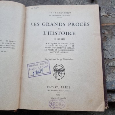 Les grands proces de l&amp;#039;histoire - Henri Robert tome 2 foto