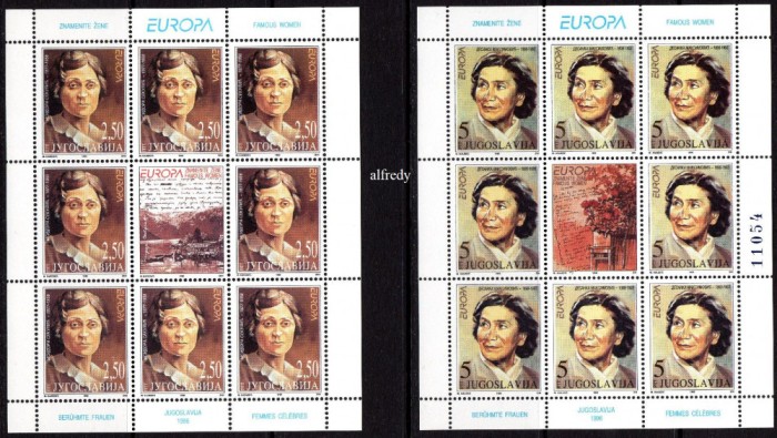 JUGOSLAVIA 1996, EUROPA CEPT, serie neuzata, MNH