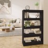 VidaXL Bibliotecă/Separator cameră, negru, 80x30x135 cm, PAL