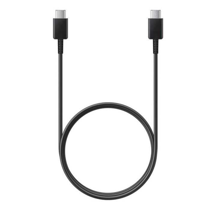Samsung - Data Cable (EP-DA705BBEGWW) - USB-C to Type-C Fast Charging 3A, 1m - Black (Bulk Packing)