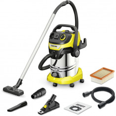 Aspirator umed-uscat Karcher WD 6 P S V-30/6/22/T, 1.628-382.0, Aspirare umeda si uscata, rezervor de 30L din otel inoxidabil, furtun de 2.2m, 1300W,