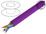 Cablu de rețea U/UTP Cat6a LSZH violet 305m