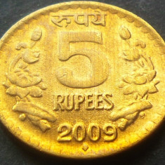 Moneda exotica 5 RUPII - INDIA, anul 2009 * cod 848