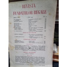 Revista Fundatiilor Regale - Anul VIII 1 Mai 1941 Nr. 5