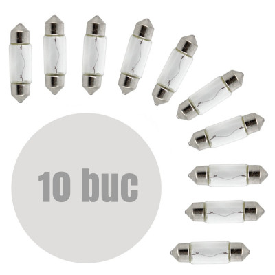 Bec auto C10W - 11x35mm 12V 10W - set de 10 - CARGUARD Best CarHome foto