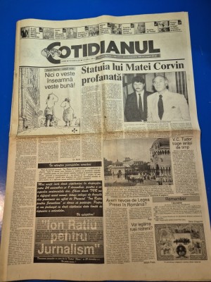 ziarul cotidianul 3 decembrie 1992 foto