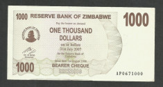 ZIMBABWE 1000 1.000 DOLARI DOLLARS 2006 [2] P- 44 , XF++ foto