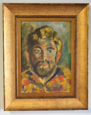 Victor Mihailescu-Craiu (1908-1981), pictor roman - Portret barbat cu barba foto