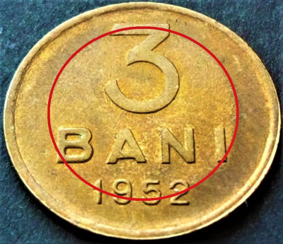 Moneda istorica 5 BANI - RP ROMANA, anul 1952 *cod 2049 B= UNC ERORI + SCIFATA foto